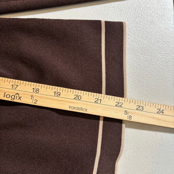 Cyrus Women's Size Large Brown Knit Stretch Long Sleeve Cardigan Sweater Jacket - Picture 7 of 11